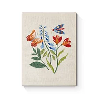 Colorful Flowers with Butterflies - Punch Needle