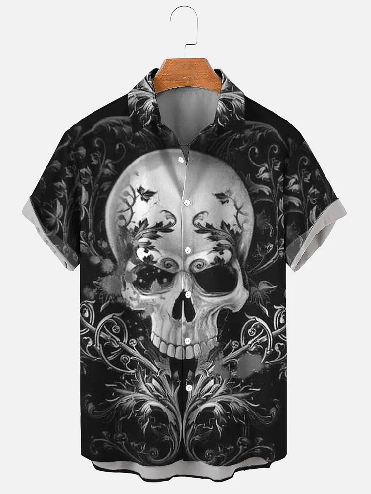 Men's Sailor Skull Print Hawaiian Shirt