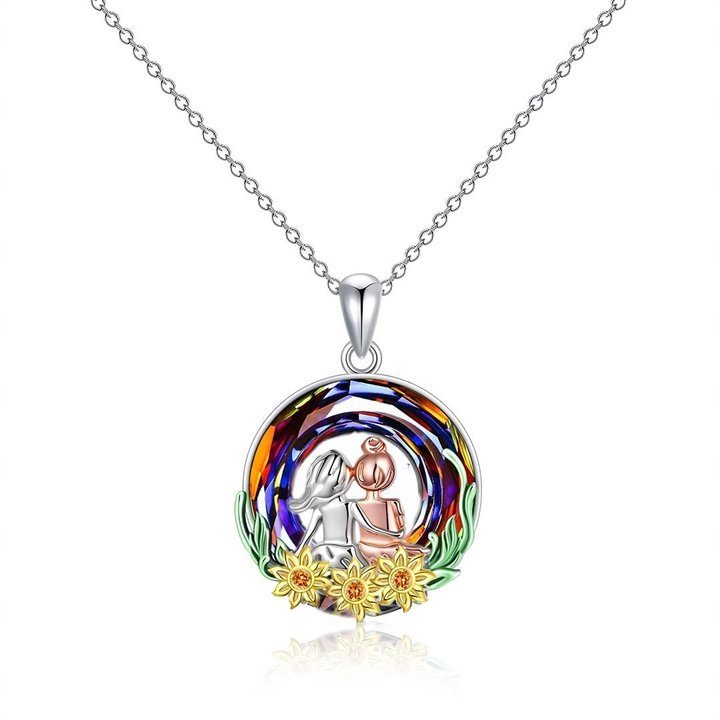 For Friend - S925 Best Friends are the Sisters We Choose Crystal Necklace