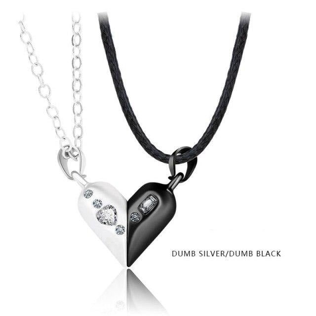 2pcs/Set Heart Shaped Magnetic Necklace