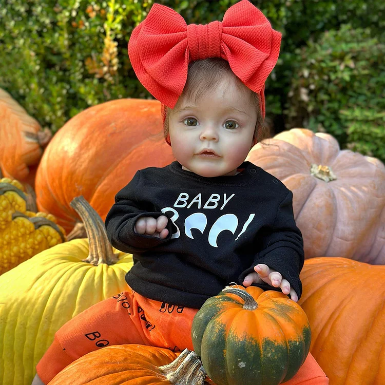 [🎃Halloween🎃][Heartbeat💖 & Sound🔊] 17'' Baby Reborn Toddler Doll Real Lifelike Handcrafted Reborn Baby Girl Doll Toy with Gift Set Named Dacak Rebornartdoll® RSAW-Rebornartdoll®