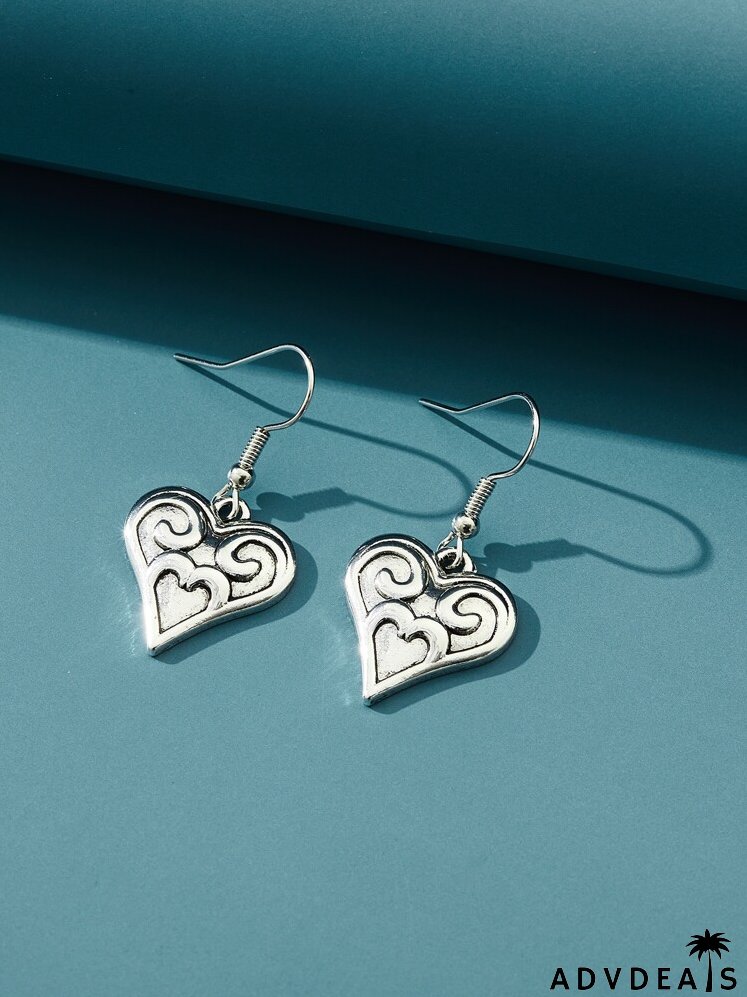 Heart Drop Earrings