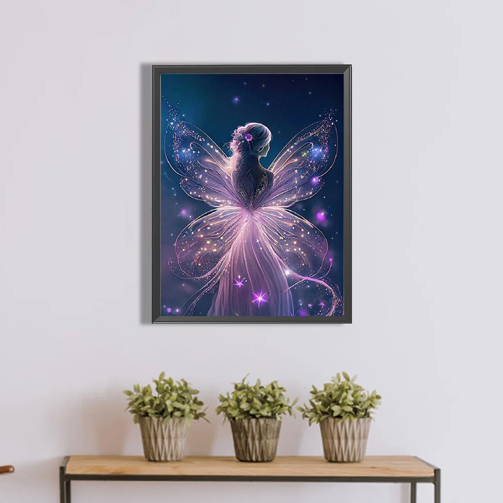 Diamond Painting - Full Round Drill - Butterfly Fairy(30*40cm)