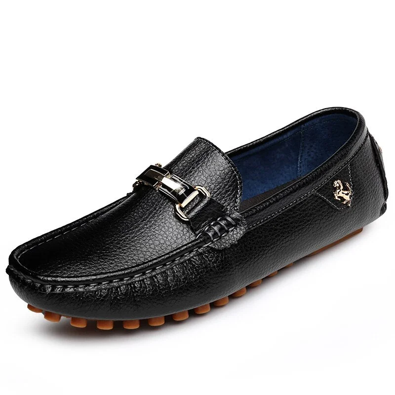 Large Size 48 Men's Loafers Soft Moccasins High Quality Spring Autumn Genuine Leather Shoes Men Warm Flats Driving Shoes