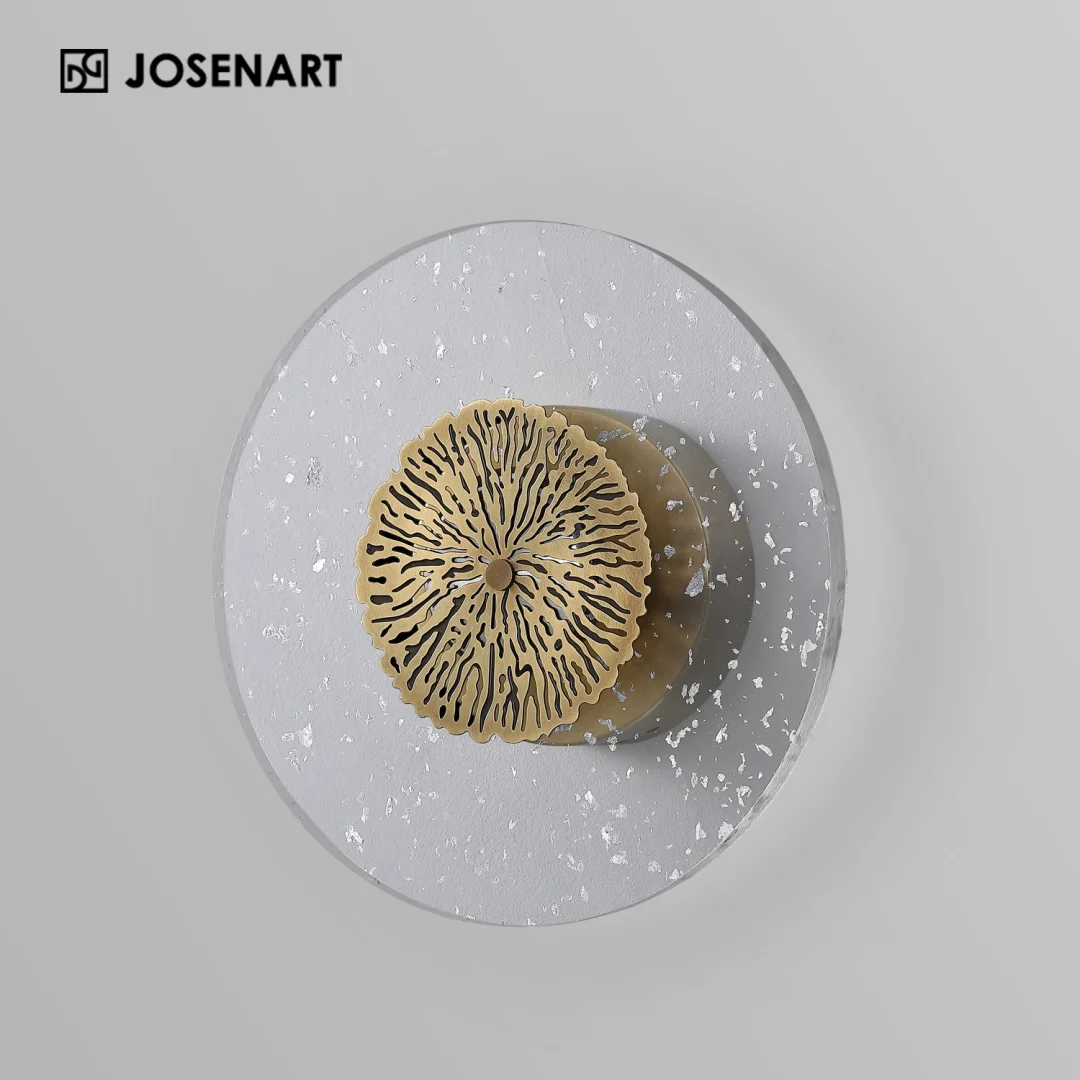 Fabulous Artisan Glass Round Sconce JOSENART Josenart