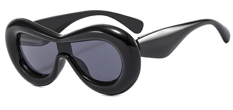 Oversized Oval Candy Color Sunglasses For Women Men  2024 Luxury Trending Y2K Sunglasses Thick Frame One-Piece Female Eyewear