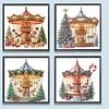 (US Local)4Pack Carousel-Crystal Rhinestone Diamond Painting(30x30cm)