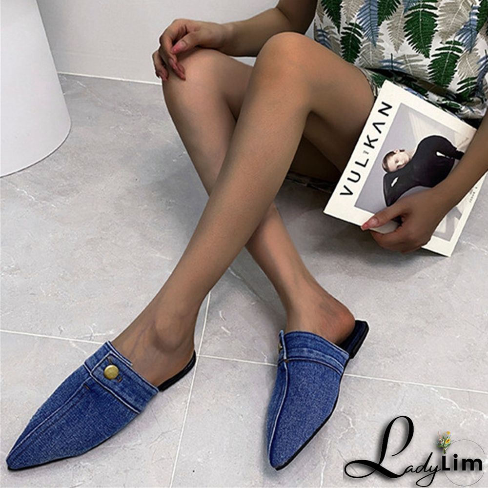 Deep Blue Fashion Casual Patchwork Pointed Comfortable Shoes