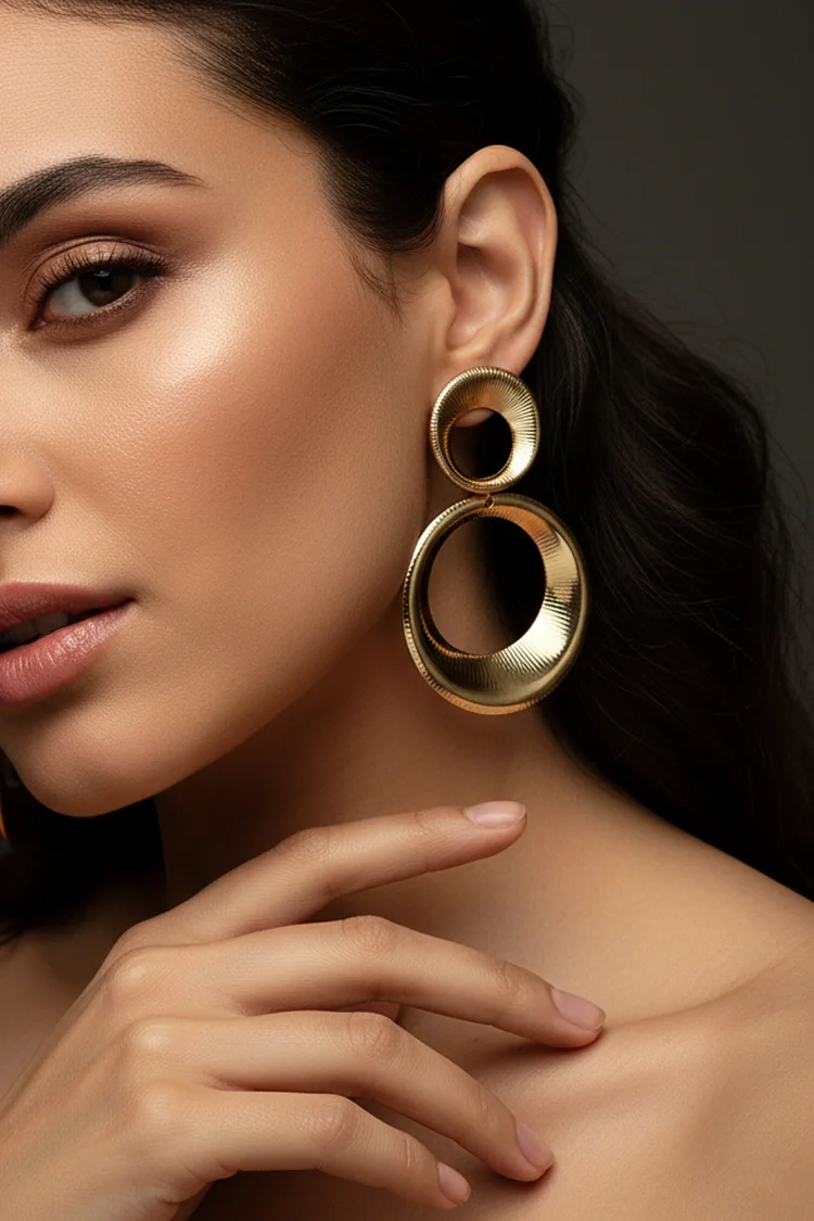 Retro Metal Water Drop-Shaped Gourd Earrings 2024 - Xpluswear