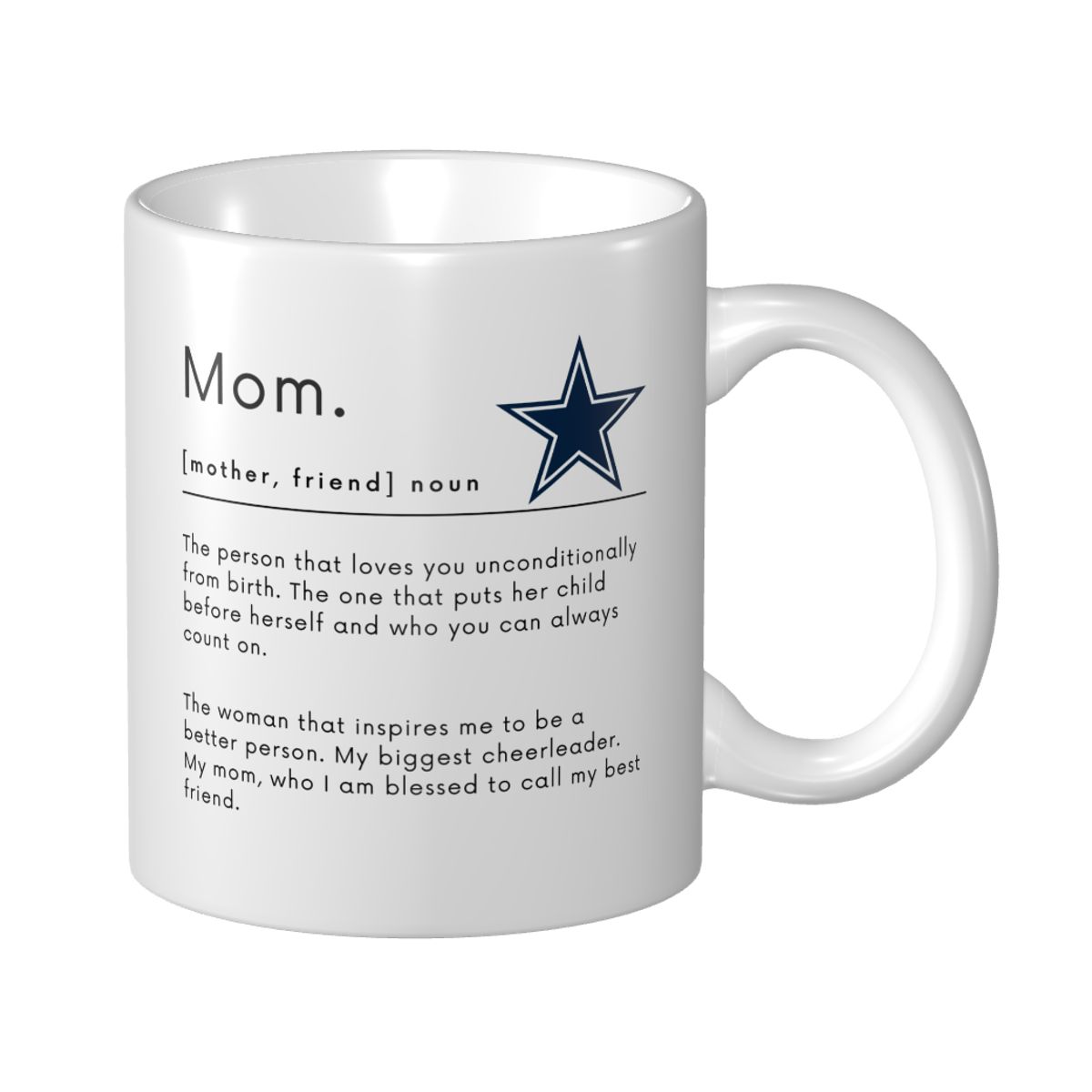 Dallas Cowboys Mom Dictionary Mother's Day Mug