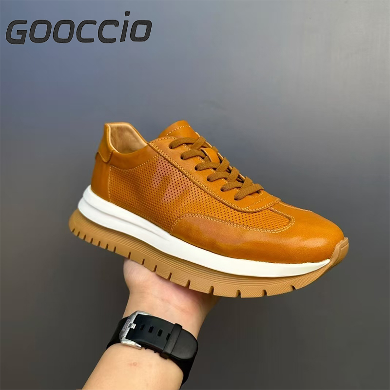 BC191 Cowhide Sneakers/Casual Shoes For Men GOOCCIO   