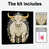 DIY Pearl Painting Cow for Home Wall Decor with Frame(30x30cm)