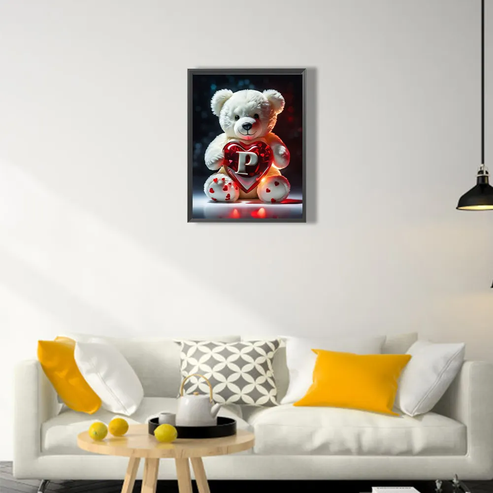 Diamond Painting - Full Square Drill - Bear Love P(Canvas|35*45cm)