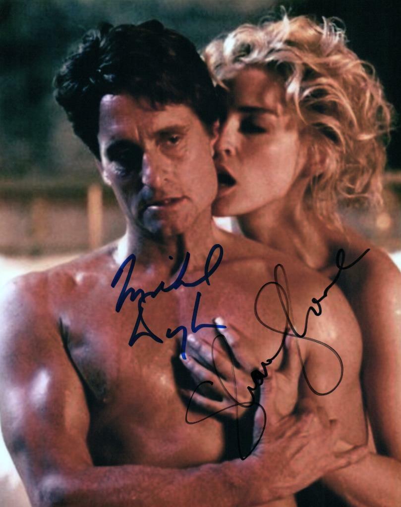 Sharon Stone Michael Douglas autographed 8x10 Picture Photo Poster painting signed Pic with COA