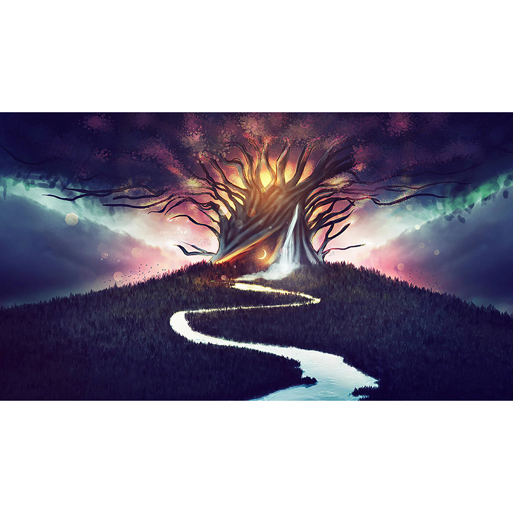 

30*40CM - Round Drill Diamond Painting - Tree, 501 Original