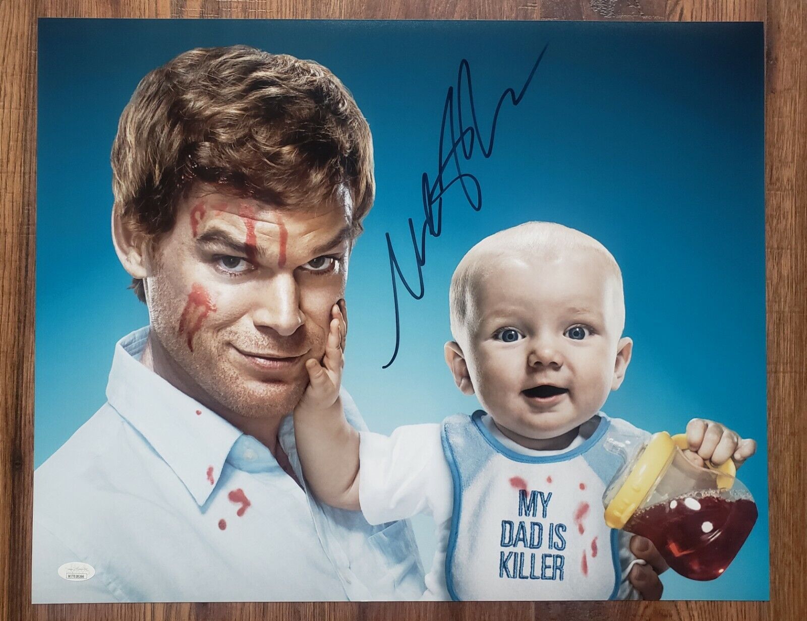 Michael C Hall Dexter signed 16x20 Autograph Photo Poster painting. Only JSA Witness signing!!