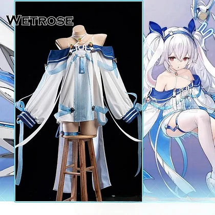 [Wetrose] Laffey II Azur Lane Anime Cosplay Costume Rafy Rafyii USS DD-459 Wig Full Set