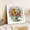 Butterfly Flower 5D DIY Partial Special Shaped Drill Diamond Painting With Frame Kit 17.2x17.2cm