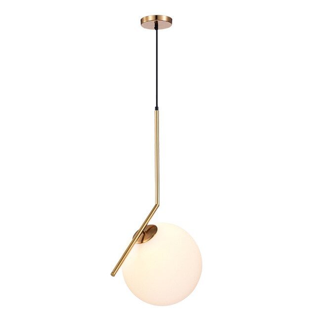 Danish Nordic Modern Round Glass Ball Chandelier For Bedroom Cafe Restaurant Bar Indoor Lighting Fixtures Decor
