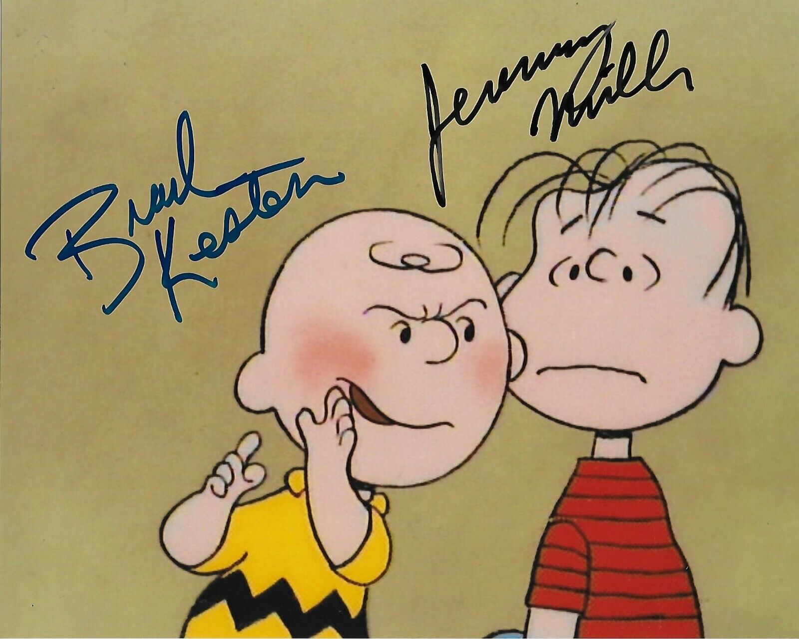 Brad Kesten & Jeremy Miller Peanuts Original Autographed 8X10 Photo Poster painting