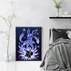 Orange Silhouette Pok&eacute;mon-11CT Stamped Cross Stitch 40*53cm