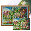 (US Local)Town-14CT Stamped Cross Stitch Kit(82x61cm)