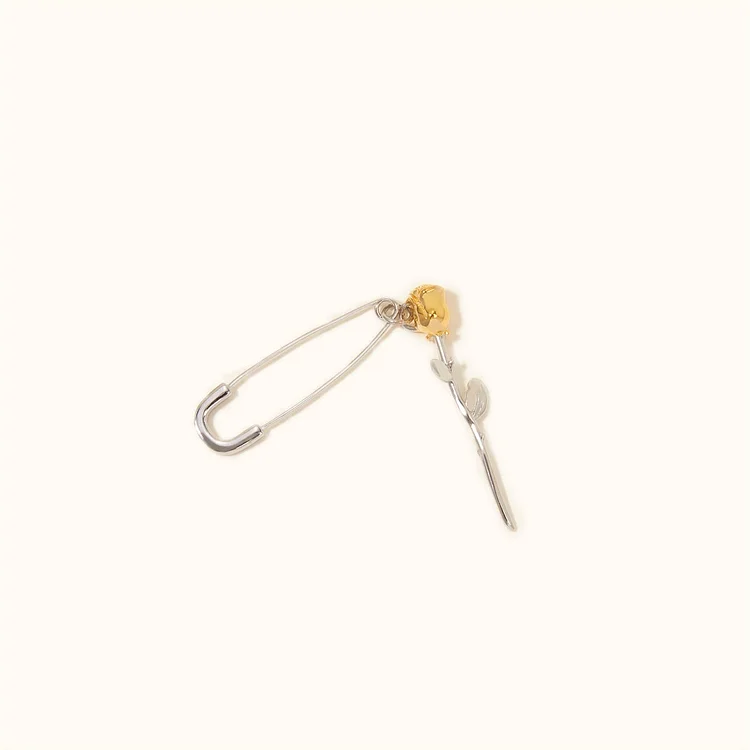 Paper Clip Rose Earrings