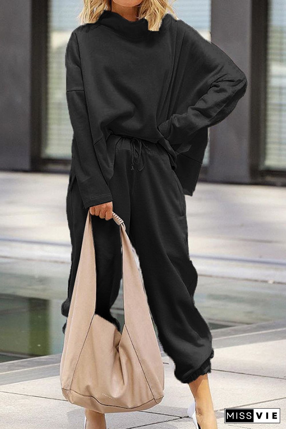 Solid Stand Collar Two Pieces Sets