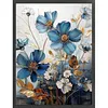Blue Flower-11CT Stamped Cross Stitch 40*55cm tapestrymarket