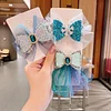 Snowflake Princess Gauze Bowknot Hair Pins for Girls