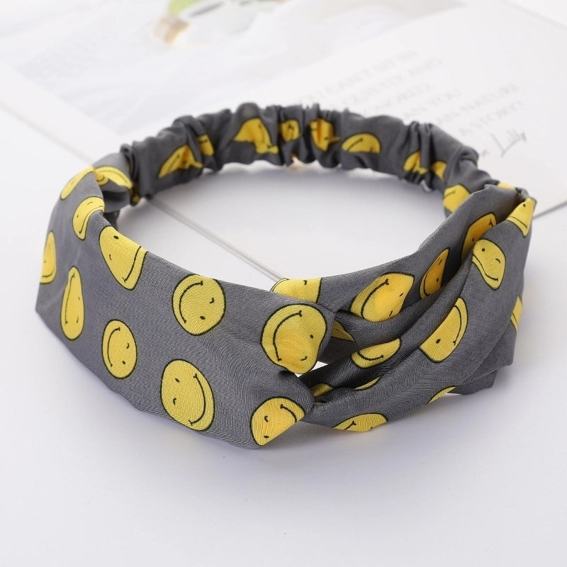 Women’s Lady Polka Dots Flower Cloth Hair Band