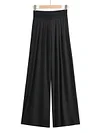Empire Loose Solid Color Yoga Dance Wide-Leg Pants