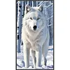 Snow Wolf-14CT Stamped Cross Stitch 40*70cm(Big Size) tapestrymarket