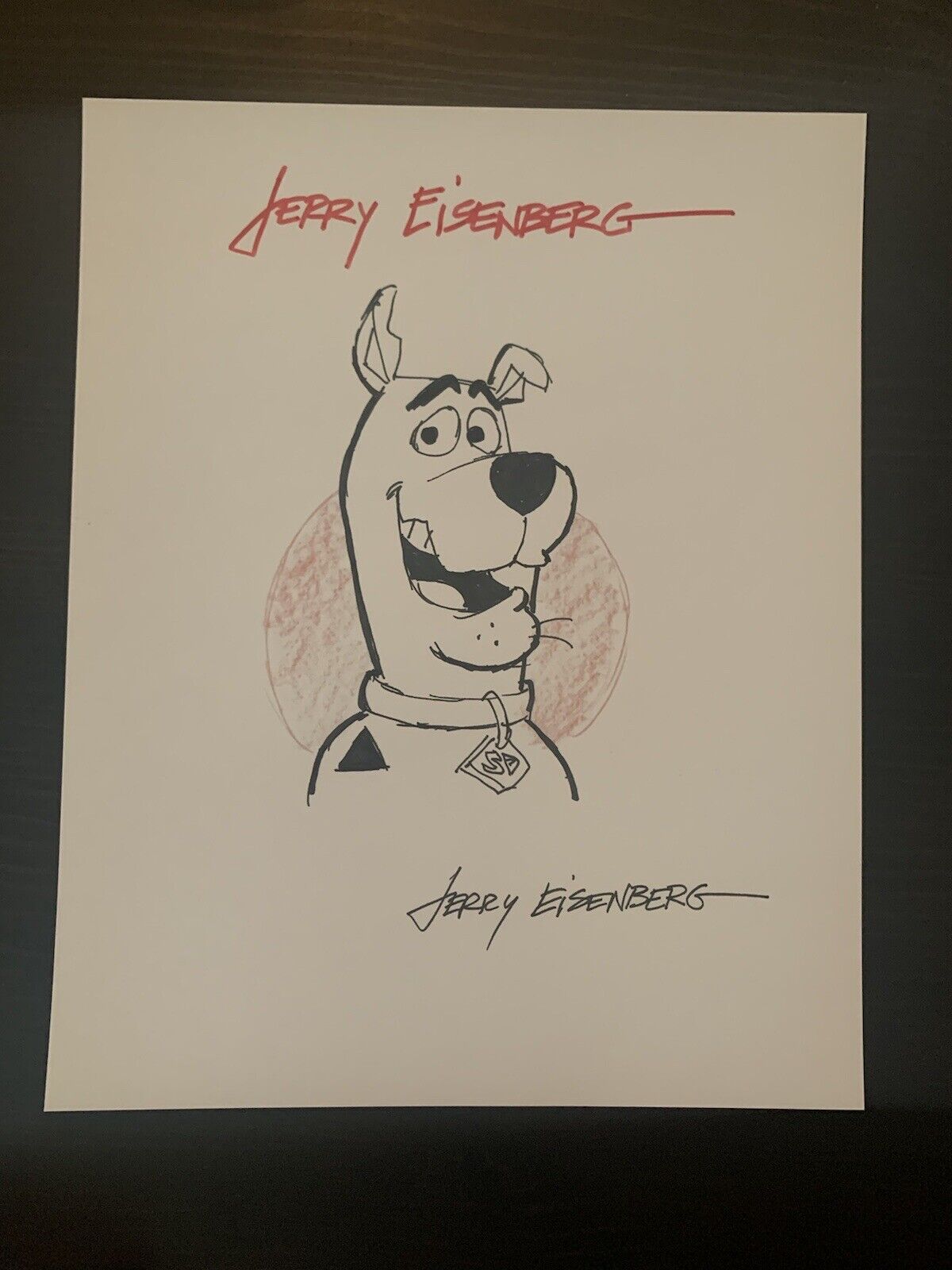 JERRY EISENBERG Signed 8x10 Scooby-Doo Photo Poster painting HANNA BARBARA ARTIST AUTOGRAPHED