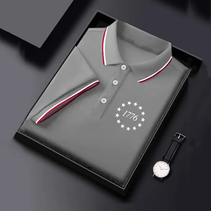 Men's 1776 Independence Day Printed Polo Shirt