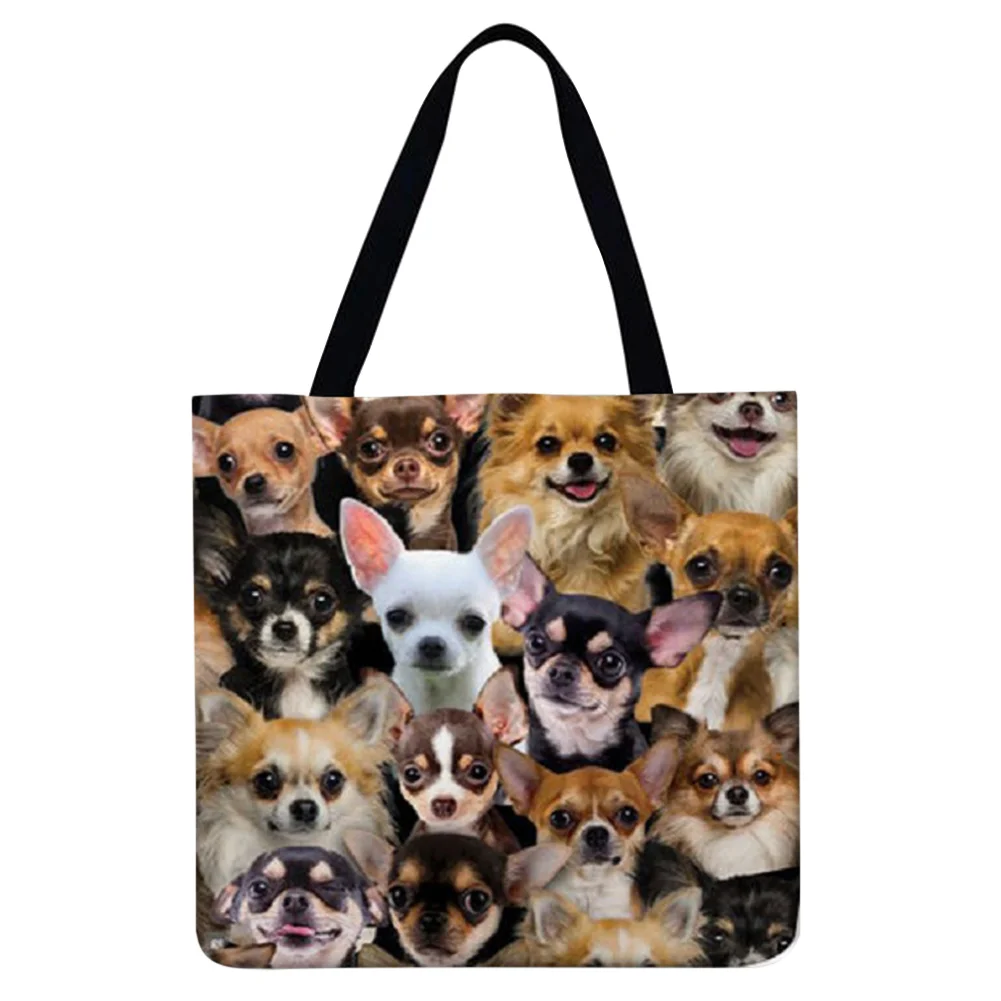 Linen Tote Bag - Dogs