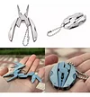 Multi-Function Tool Pliers Keychain Multi-Function Pliers Mini Portable Folding Pliers Emergency Equipment Keychain Multi-Purpose Combination Mini Pliers
