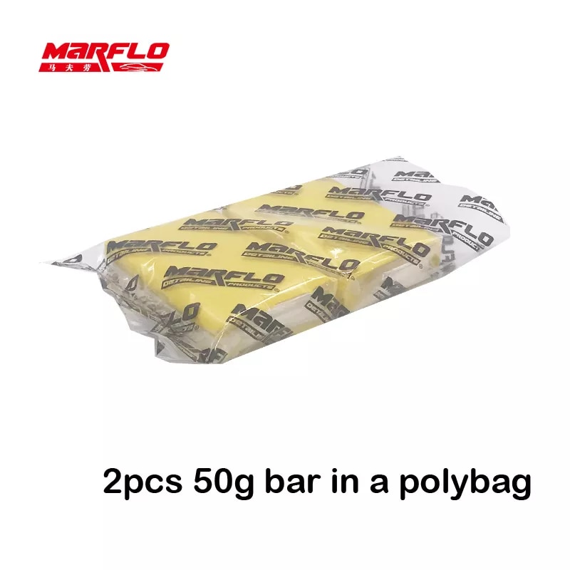 Marflo Magic Clay Bar For Car Wash 2pcs Fine Medium Heavy Grade wash mud Clean Vehicle Detailing Washing