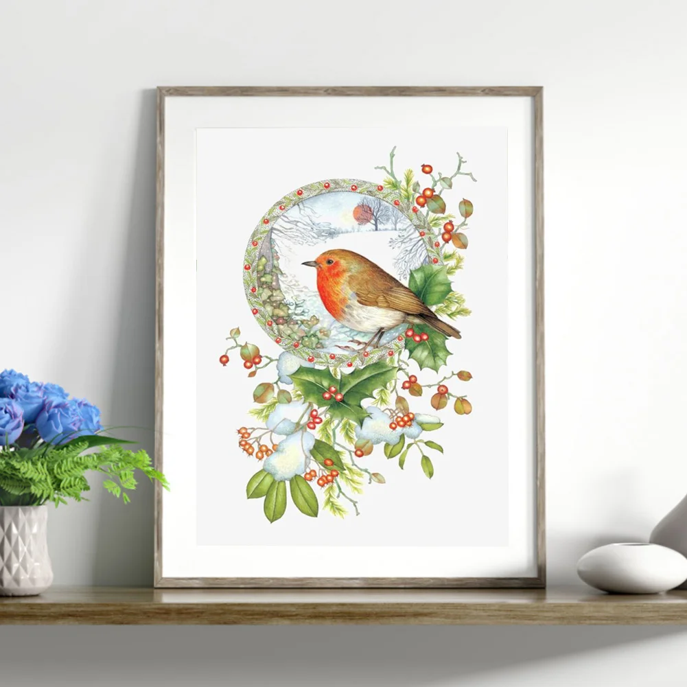 Full Square Diamond Painting 20*30cm - Flowers And Birds