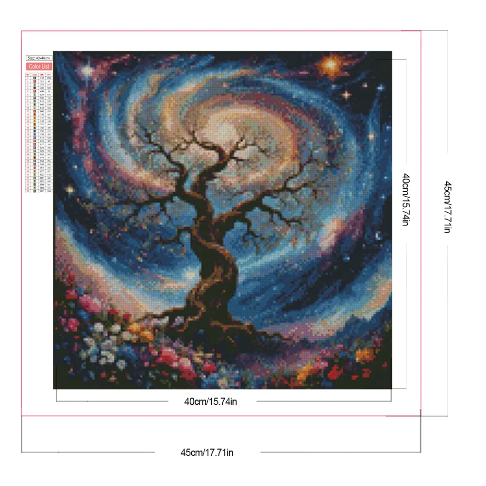 Diamond Painting - Full Square Drill - Tree(Canvas|45*45cm)