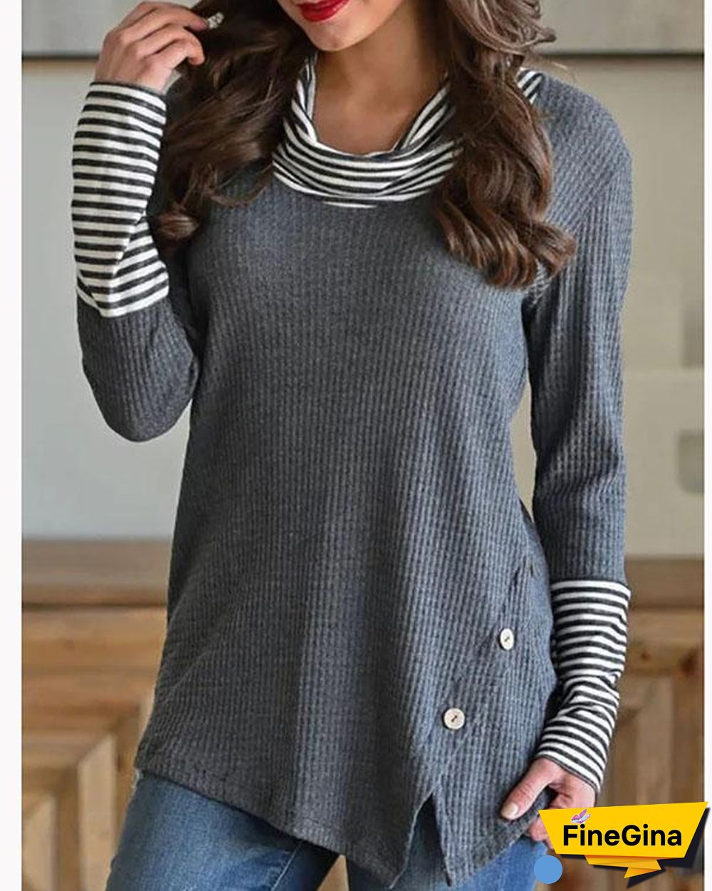 Buttoned Casual Solid Shirts & Tops