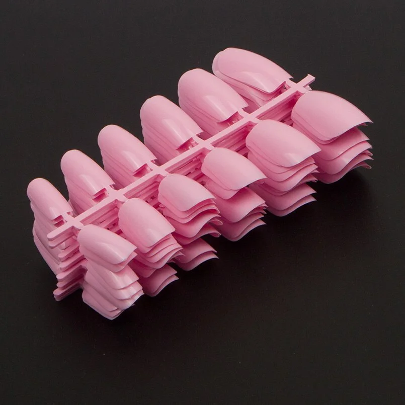 120pcs/packet Acrylic Fake Nail Tips Full Cover Square False Nail Tips  10 Sizes Size 5 And 6 Doubled For French Nail Art Tips-Nail Inspo