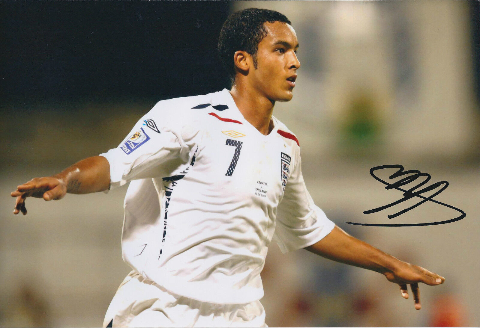 Theo WALCOTT ENGLAND SIGNED Autograph 12x8 Photo Poster painting AFTAL COA Authentic