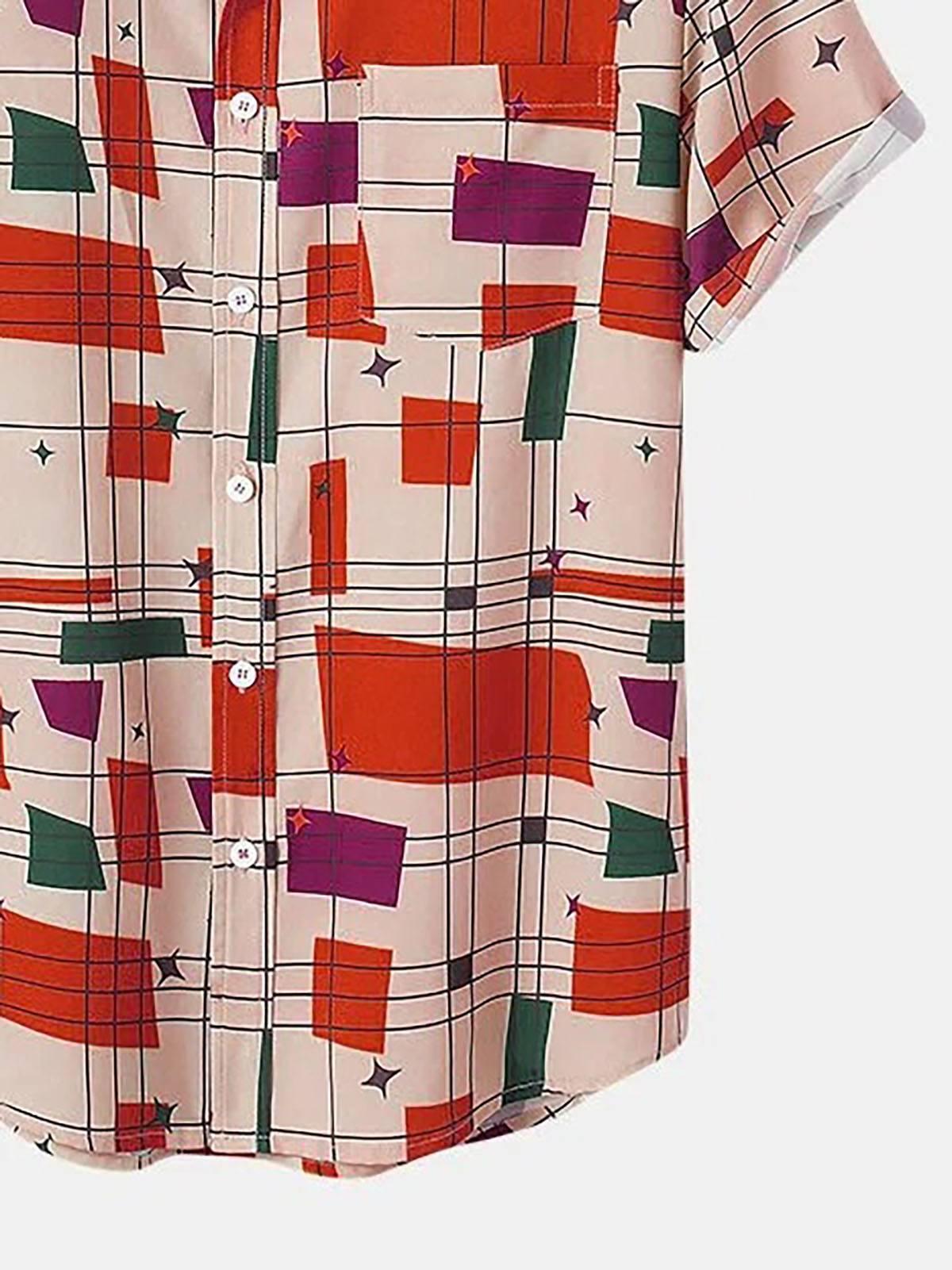 mens geo print shirt