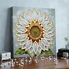 DIY Pearl Painting Sunflower for Home Wall Decor with Frame(25x25cm)