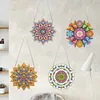 4Pcs Diamond Painting Mandala Window Pendants Suncatcher Hanging Kits for Home Porch Farmhouse
