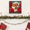(40*40cm)Xmas Dog - Square Partial AB Drill Diamond Painting