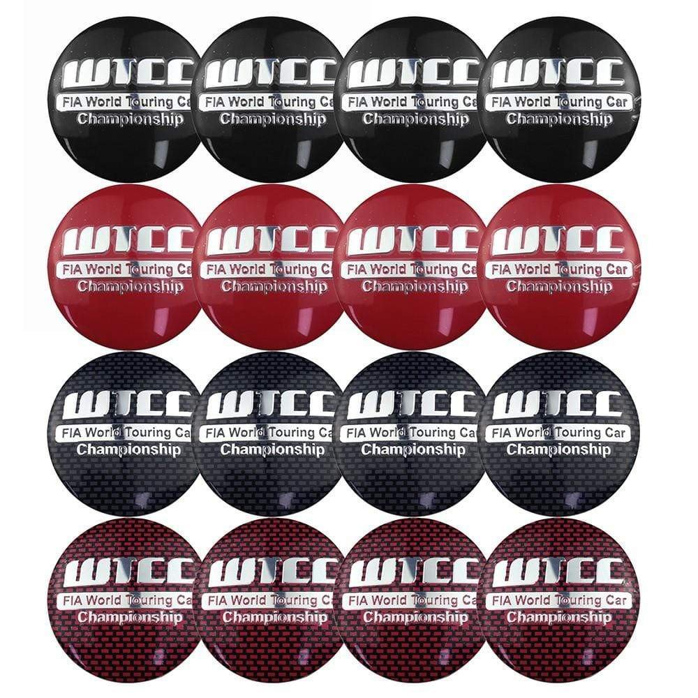 4PCS 56mm WTCC Car Wheel Center Hub Cap Sticker Auto Tire Emblem Badge Decal voiturehub dxncar