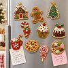 10PCS DIY Pearl Diamond Painting Christmas Fridge Magnets, Sparkling Rhinestone Refrigerator Magnet Craft Kit for Home Decor & Gifts