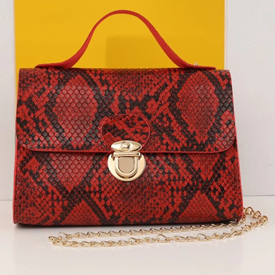 Red Fashion Casual Animal Print Crossbody Bag | EGEMISS